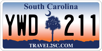 SC license plate YWD211