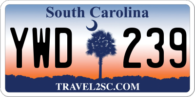 SC license plate YWD239