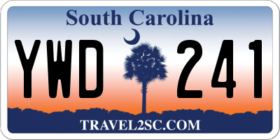 SC license plate YWD241