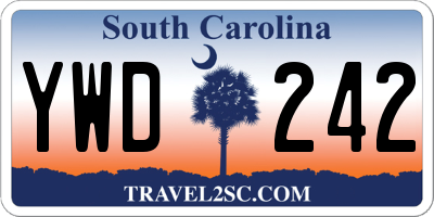 SC license plate YWD242