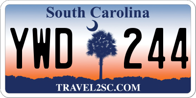 SC license plate YWD244