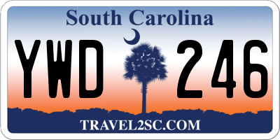 SC license plate YWD246