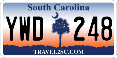 SC license plate YWD248