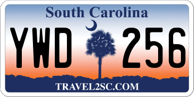 SC license plate YWD256