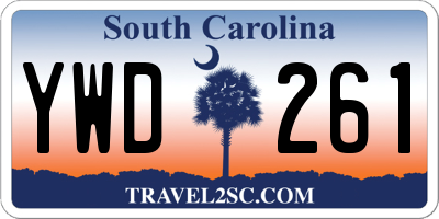 SC license plate YWD261