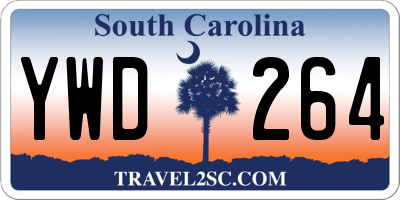 SC license plate YWD264