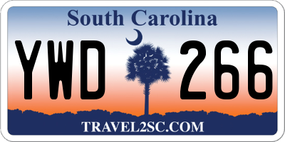 SC license plate YWD266