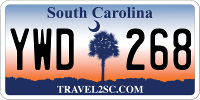 SC license plate YWD268