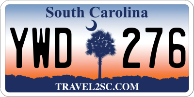 SC license plate YWD276