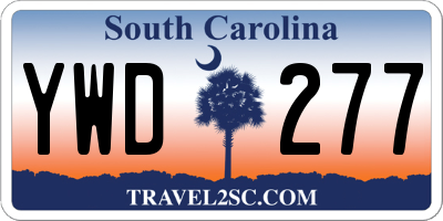 SC license plate YWD277