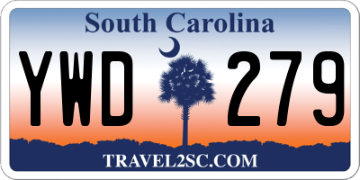 SC license plate YWD279