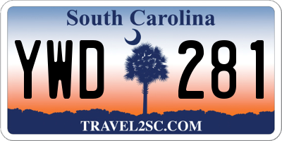 SC license plate YWD281