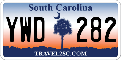 SC license plate YWD282