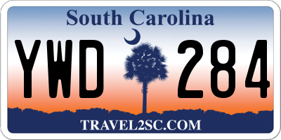 SC license plate YWD284