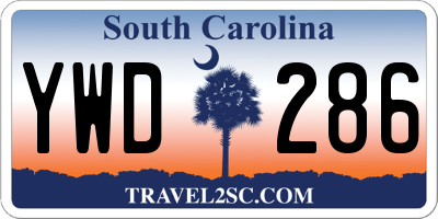 SC license plate YWD286