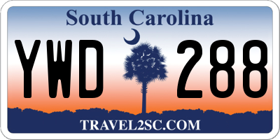 SC license plate YWD288