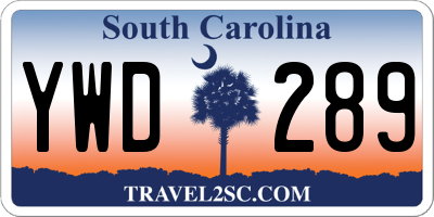 SC license plate YWD289