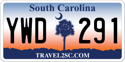 SC license plate YWD291