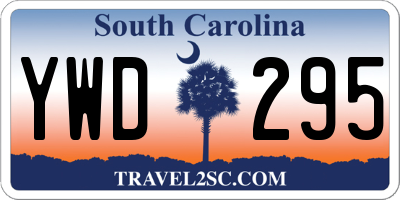 SC license plate YWD295