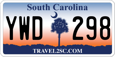 SC license plate YWD298