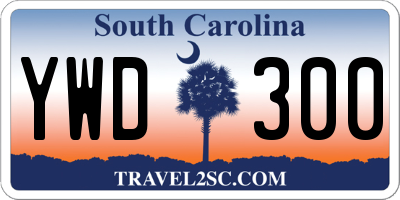 SC license plate YWD300