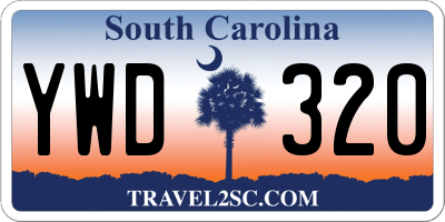 SC license plate YWD320