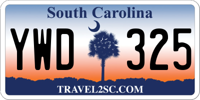 SC license plate YWD325