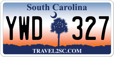 SC license plate YWD327