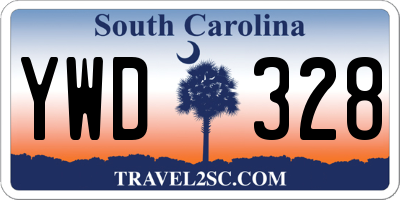 SC license plate YWD328