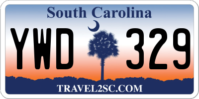 SC license plate YWD329