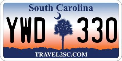 SC license plate YWD330