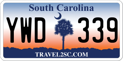 SC license plate YWD339