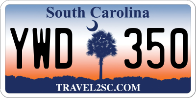 SC license plate YWD350