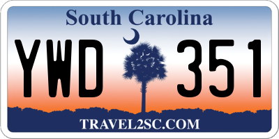 SC license plate YWD351