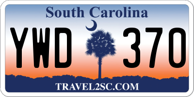 SC license plate YWD370