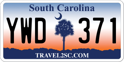 SC license plate YWD371