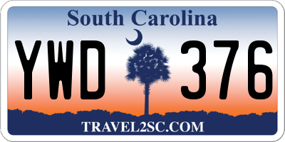 SC license plate YWD376
