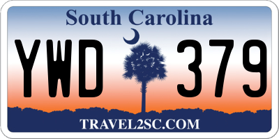 SC license plate YWD379