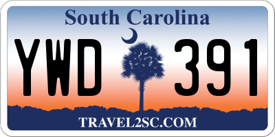 SC license plate YWD391