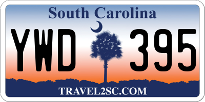 SC license plate YWD395