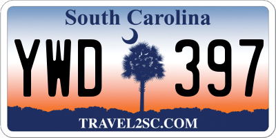 SC license plate YWD397