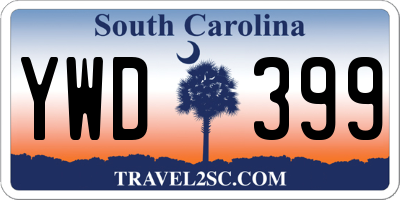 SC license plate YWD399