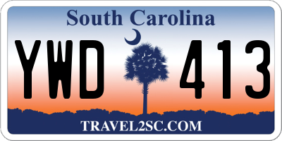 SC license plate YWD413