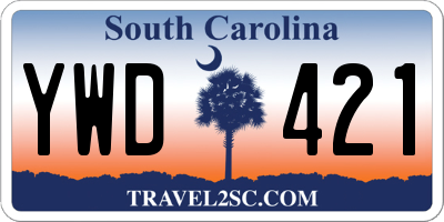 SC license plate YWD421