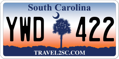 SC license plate YWD422