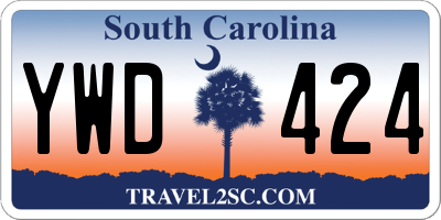 SC license plate YWD424