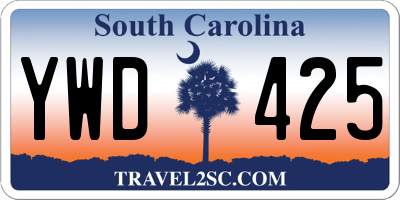 SC license plate YWD425