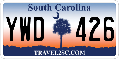 SC license plate YWD426