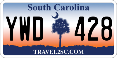 SC license plate YWD428