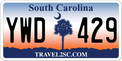 SC license plate YWD429